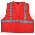 Erb Safety Vest, Aware Wear Apparel ANSI Class 2 Mesh Vest Hi-Viz Orange w/Reflective Tape, S15 Medium 14518